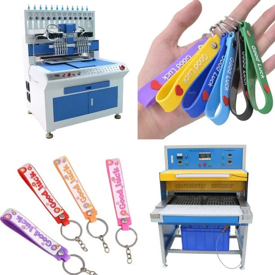 양각 로고가 있는 PVC 3D 부드러운 고무 패치를 만드는 기계