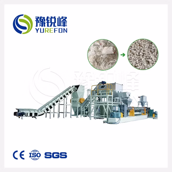 폐플라스틱 페트병 플레이크/드럼/팔레트/PP/HDPE/LDPE/고무/덩어리/PVC 파이프/PE 필름/점보 우븐백/쓰레기 분쇄기, 재활용 플랜트, 세탁기